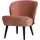 Woood Sessel Sara Samt, rosa