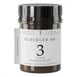 Schüssler Nummer 3 Ferrum phosphoricum D12 Tabletten