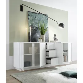 Home Affaire Sideboard 210 x 79 x 43 cm Weiß Hochglanz