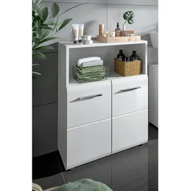 inn.furn Badezimmer, Kommode in Weiß Hochglanz, 60 x 80 cm, Cover