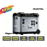 OUKITEL Powerstation 4000W Solar Generator 5120Wh LiFePO4 Battery Emergencies