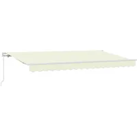 VidaXL Einziehbare Markise Creme 400 x 200 cm Polyester,