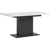 Mid.you Ausziehtisch, Weiß, Holzwerkstoff, rechteckig, Säule, 150-190x76x90 cm, FSC Mix, ausziehbar, Esszimmer, Tische, Esstische, Esstische ausziehbar