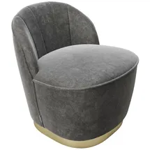 Playboy Stella Samt 67 x 70 x 71 cm grau