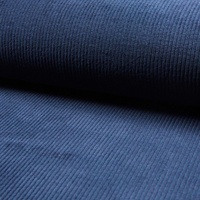 Cord, Breitcord, unifarben Jeansblau als Meterware zum Nähen, 50 cm