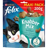 FELIX KnabberMix Strandspaß Katzensnack, Knusper-Leckerlie mit Fisch-Geschmack, 1er Pack (1 x 200g)