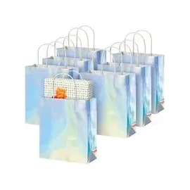 Folia Papiertüten Irisierend Größe M 18x8x21cm 7 Stück