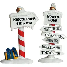Lemax North Pole Signs Set Of 2 Weihnachtsmann