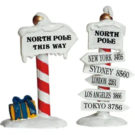 Lemax North Pole Signs Set Of 2 Weihnachtsmann