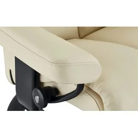 Stressless Relaxsessel mit Hocker Leder 81 x 111 x 77 cm creme