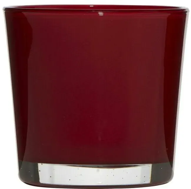 Glas Kübel H12,5D14,5cm Conner rot