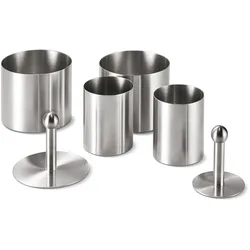 Tchibo - 4 Vorspeisen- und Dessertringe - silber