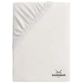 Sansibar Topper-Spannbettlaken Baumwolle-Jersey-Elasthan 90 x 100 - 90 x 200 cm Offwhite