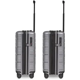 bergpfeil Travel Cabin Trolley S 4-Rollen 55 cm / 41 l grau/silber