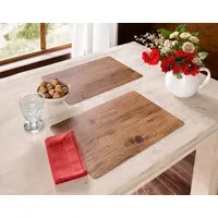 Frank Flechtwaren Platzmatte Holzoptik, im 2er Set