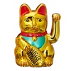 Maneki Neko Winkekatze, Glücksbringer, 16 cm, gold