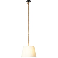 BRILLIANT Sailor Pendelleuchte 35cm natur/weiß Innenleuchten,Pendelleuchten   1x A60, E27, 40W, geeignet für Normallampen (nicht enthalten)   Für LED-Leuchtmittel geeignet