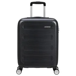 Trolley AMERICAN TOURISTER "ASTROBEAM 55", Gr. B/H/T: 40cm x 55cm x 20cm 36 l, schwarz (storm schwarz), Polycarbonat, ABS, unifarben, Koffer, Handgepäck-Koffer Reisegepäck Koffer TSA-Zahlenschloss