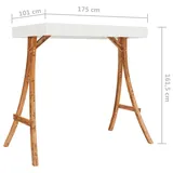 vidaXL Schaukelgestell Creme 3-Sitzer