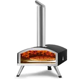 Vevor Tragbarer Pizzaofen Outdoor 304,8 mm, Gas Holzpellets Holzkohle Pizzaofen, Edelstahl Pizzaofen, Max. 540 °C Holzpelletsschaufel & Pizzastein & Tragetasche–Premium Pizza Holzofen für Garten