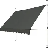 Costway Klemmmarkise grau 350 cm