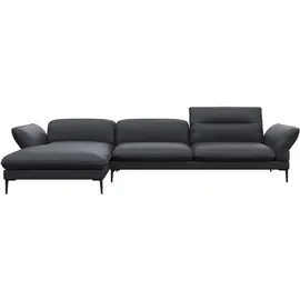 flexlux Eckcouch Kaltschaum 3-Sitzer Schwarz