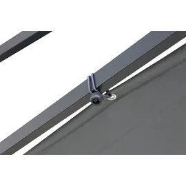 Tepro Sonnensegel mit Gestell Austin rechteckig 2,8 x 2,8 m anthrazit