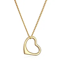 Elli Kette mit Anhänger Herz Liebe Klassisch Hochwertig 585 Gelbgold