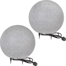 H4L Kugelleuchte Granit 40-40cm 2er Set grau