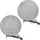 H4L Kugelleuchte Granit 40-40cm 2er Set grau