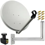 PremiumX 60cm hellgrau + Quad LNB