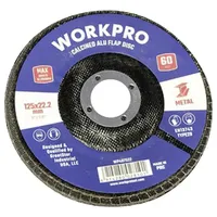 WorkPro WP407522 Fächerschleifscheibe Durchmesser 125 mm Bohrungs-Ø 22.2 mm