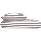 SCHIESSER Bettwäscheset Marie - Feinbiber - 2-teilig - 135 x 200 cm, - Grau