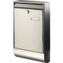 BURG-WÄCHTER Briefkasten Berlin-Set 37770 NI H.500mm B.285mm T.105mm VA DIN C4 - BERLIN-SET 37770 NI
