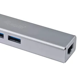 Equip 133481 USB-C auf 3-Port-USB-Hub mit Gigabit Adapter