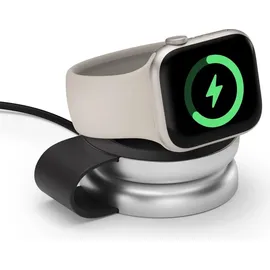 Twelve South ButterFly 2-in-1 MagSafe Ladegerät – Laden von iPhone, und Apple Watch, gleichzeitig – Dient als Displayständer – Rei... - Grau