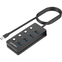 Manhattan 4-Port USB 3.0 Typ-A Hub - Schwarz