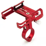 MidGard Smartphone-Halterung GUB P10 Fahrrad-Lenker Handyhalterung Universal mit Sicherheitsband rot