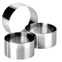 Ibili Clasica Dessertring, Tortenring, Kuchenring, rund, 12 cm Durchmesser, 6 cm Höhe, 1 Stück, Silber
