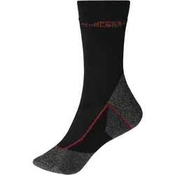 Arbeitssocken warm - Farbe rot, schwarz - Größe 39-41
