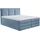 Roller Boxspringbett - blau - H2/H3 - Bettkasten - inklusive Topper - 180x200 cm