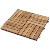 iWerk® Musterpaket Teak Holzfliese 30 × 30 cm, zertifiziert, zum Einklicken