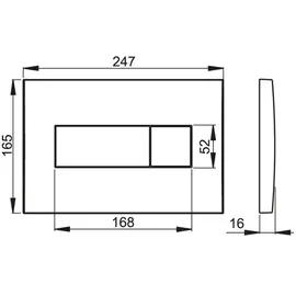 alcadrain s.r.o. Alcadrain WC | Betätigungsplatte M372 Chrom-Matt