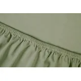 Kayori Spannbettlaken Mako-Satin 90 x 220 cm grün