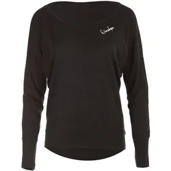Langarmshirt WINSHAPE "MCS002", Damen, Gr. XS, schwarz, 50% Modal, 50% Baumwolle, U-Boot-Ausschnitt, Langarm, Shirts, Ultra leicht