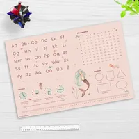 Cover-your-desk Schreibtischunterlage für Kinder Meerjungfrau Schulanfang - abc und