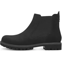 Chelseaboots TAMARIS, Damen, Gr. 37, schwarz, Nubukleder, sportlich, Schuhe, in derber Optik
