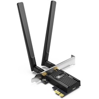 TP-Link Archer TX55E AX3000 Wi-Fi 6 Bluetooth 5.2 PCIe x1 Netzwerkkarte, Schwarz