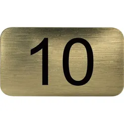Türschild Nummernschild selbstklebend gold metallic - 10