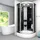 AcquaVapore D58-53T0 Komplettdusche mit Schiebetür 90 x 90 cm schwarz Sicherheitsglas D58-53T0
